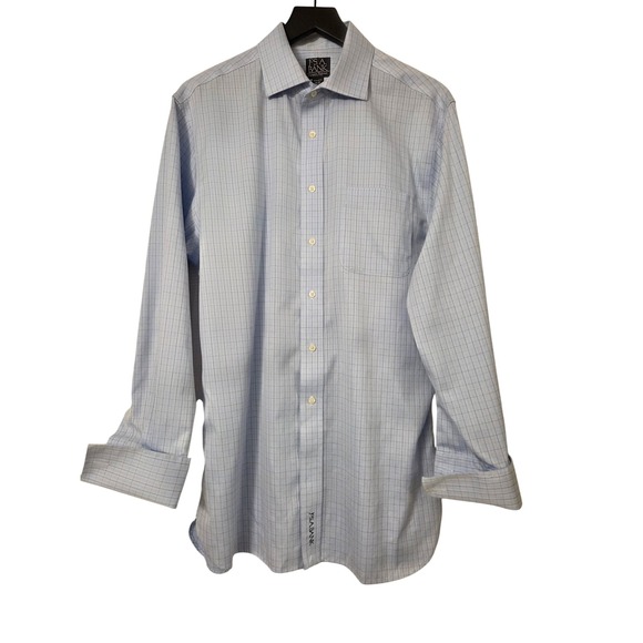Jos. A. Bank Other - Jos A Bank Signature Collection Tailored Fit Dress‎ Shirt 16-33 Blue Check